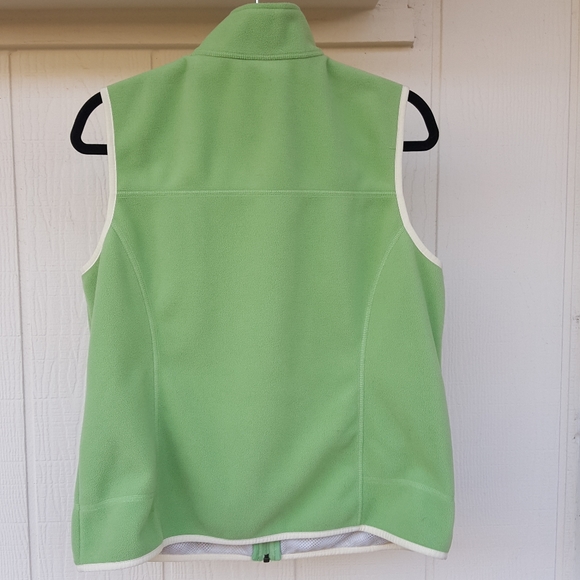 M L.L. BEAN VINTAGE ZIP UP MINT OR SAGE GREEN FLEECE VEST - Picture 2 of 11